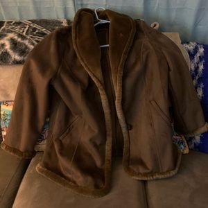 Woman Jones New York faux suede coat, worn 1x